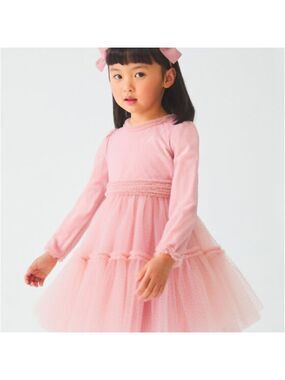 Size 12 Girls Abel & Lula Elegant Pink Kids Formal Dress